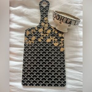 Anthropologie Eliza Tile L Monogram Cheese Board